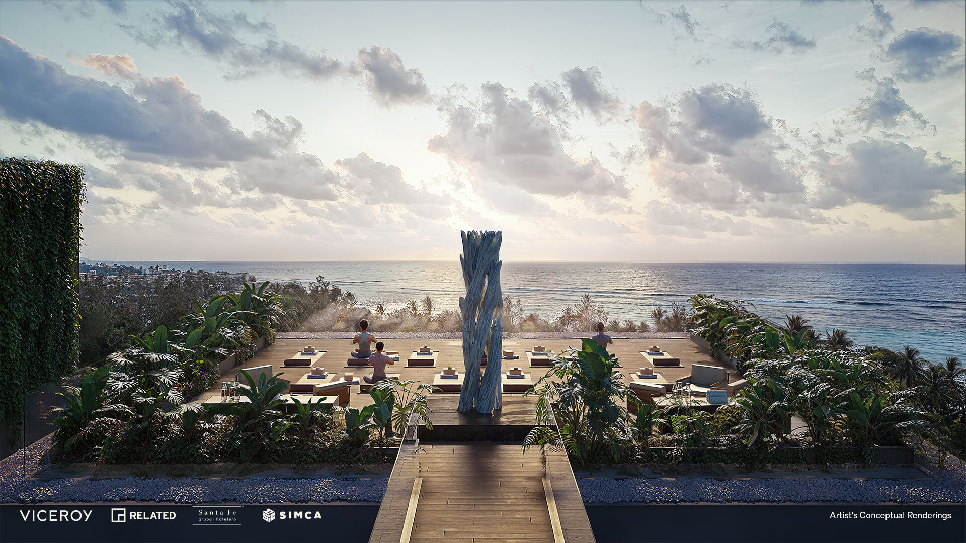 Viceroy Residences Playa del Carmen — rooftop con vista al mar